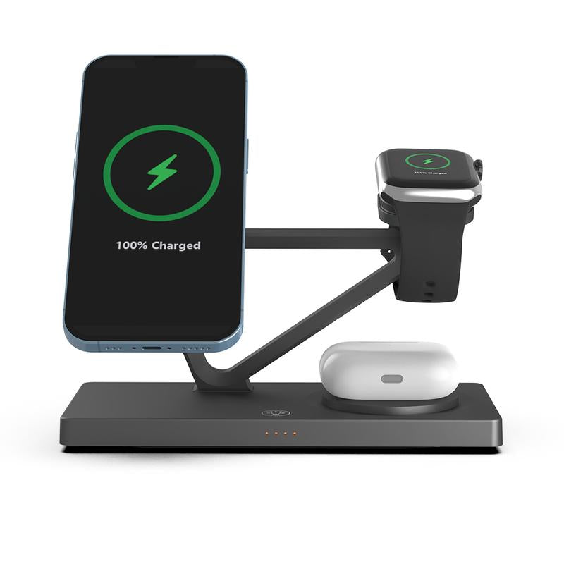 New 2025 Wireless Fast Charger 5 in 1 Multi-Functional Apple Phones and Samsung Phones Charger Stand