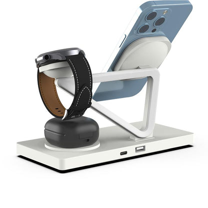 New 2025 Wireless Fast Charger 5 in 1 Multi-Functional Apple Phones and Samsung Phones Charger Stand